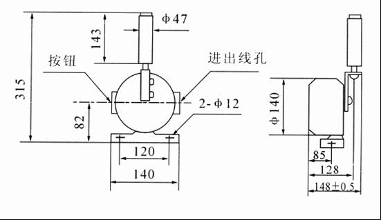 跑偏开关尺寸图